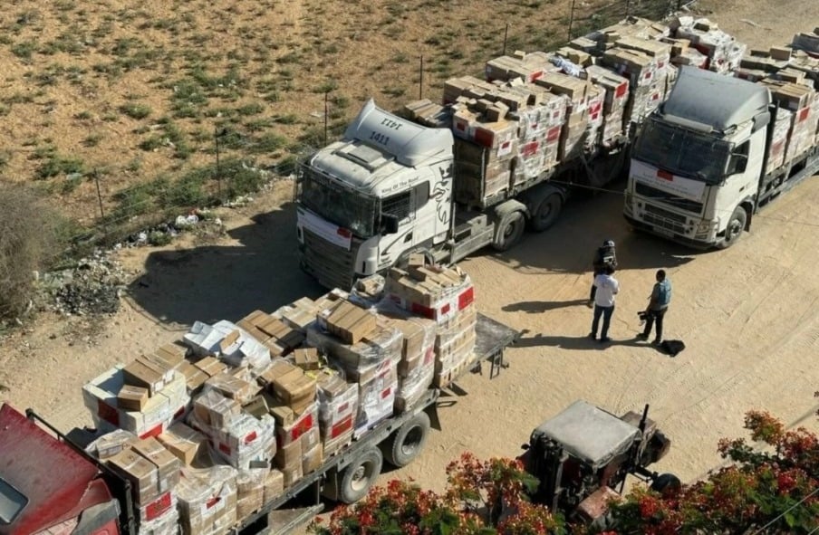 بدء توزيع المساعدات الطبية التي أمر جلالة الملك بتوجيهها إلى السكان الفلسطينيين بغزة Mosaadat