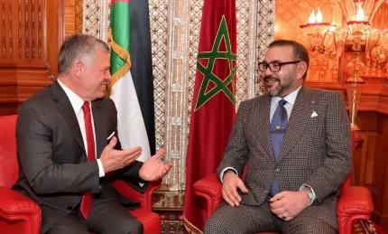 جلالة الملك يهنئ العاهل الأردني الملك عبد الله الثاني وصاحبة الجلالة الملكة رانيا العبد الله بمناسبة ذكرى استقلال بلادهما Img 1376